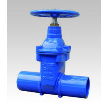 Resilient gate valve with spigot ends